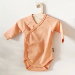 《COODO》ベビー　ボディ肌着 62サイズ ／ KIMONO bodysuit (LONGSLEEVE)_peach