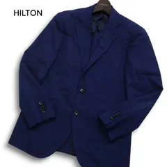 高級★ HILTON ヒルトン 通年 ウール100％★ アンコン テーラード ジャケット Sz.YA4 メンズ 紺のサムネイル