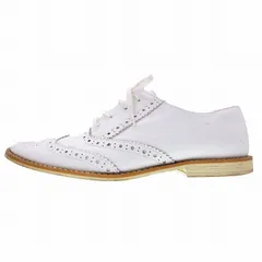 コムデギャルソン トリコ COMME des GARCONS tricot ウィングチップ メダリオン レザー シューズ 靴 23.0 白 ホワイト ur24