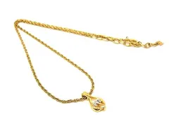 ■美品■ NINA RICCI ニナリッチ ラインストーン ネックレス ペンダント アクセサリー レディース ゴールド系 DE5288