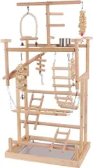 天然木製ツリー型止まり木　高65cm バードアスレチック ジム 小鳥　ブランコ 天然木製ツリー型止まり木 高65cm バードアスレチック ジム 小鳥