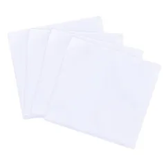 [Joyeux H] ハンカチ 結婚式 白ハンカチ フォーマルｘ冠婚葬祭（４枚セット/コットン１００%） (20×20cm) 0