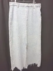 ◇ Θ ZARA WOMAN ザラウーマン デニム ジップアップ ロング丈 タイト スカート サイズM ライトブルー レディース E  【1411070010155】