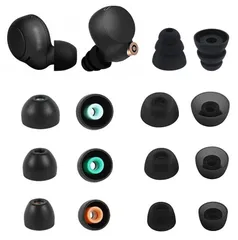 イヤーピース Sony用 Linkbuds S用 WF-LS900N用 WF-C500用 1000XM4用 イヤホンキャップ A-Pcas シリコン製イヤーピース 遮音性 快適性 音質向上 水洗い可能 7サイズ7ペア14個セット ブラックのサムネイル
