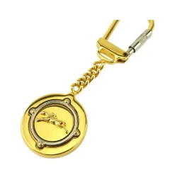 【BIGお買い物ラリー★30%OFFセール中】ロンシャン Longchamp キーホルダーホースマーク ゴールド シルバー レディース 中古 ロンシャン Longchamp キーホルダー ホースマーク ゴールド シルバー