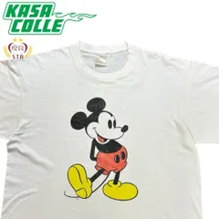 【MICKEY MOUSE】ミッキーマウス  Vintage Tシャツ White Body （タグ：ONEITA POWER / 50 Plus｜USA製）XL