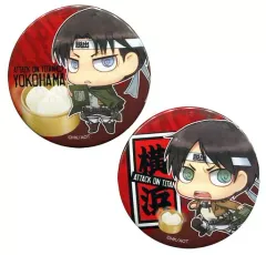 【中古】マグネット・磁石 エレン・イェーガー＆リヴァイ 缶マグネットセット(2個セット) 「進撃の巨人×リアル脱出ゲーム ある城塞都市からの脱出」 横浜公演限定