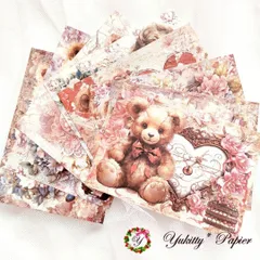 【メモお試しセット】アンティーク ハート テディベアシリーズ