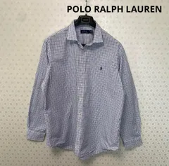 ♻️美品♻️ポロラルフローレン♻️メンズ♻️長袖シャツ♻️XL♻️メンズ♻️白×水色(チェック)