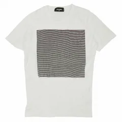 美品 20SS ディースクエアード DSQUARED2 MIRROR LOGO TEE ミラー ロゴ プリント Tシャツ カットソー トップス 半袖 コットン モザイク S74GD0646 サイズXS 白 ホワイト メンズ/3