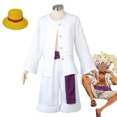【麦わら帽子付き】ONE PIECE モンキー D ルフィ コスプレ 衣装 ワノ国 ニカ ルフィ 覚醒 コスチューム一式 大人 ワンピース コスプレ キャラクター ハロウィン イベント
