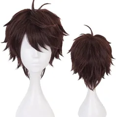及川徹 セット済ウィッグ 及川徹 ウィッグ コスプレ ハイキュー おいかわ 茶 58cm国内【残