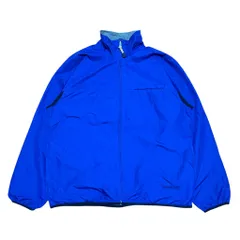 古着 used Timberland ティンバーランド　長袖ナイロンフリースジャケット　リバーシブル　ロゴ刺繍　ネイビー　グレー