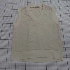 ◇ Θ ZARA ザラ Vネック ツイード調 ベスト サイズEUR M USA M MEX 28 アイボリー系 レディース E  【1509100080718】