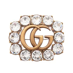 グッチ GUCCI ブローチ ダブルG ゴールド GP（ゴールドメッキ） ブローチ レディース Used Aのサムネイル