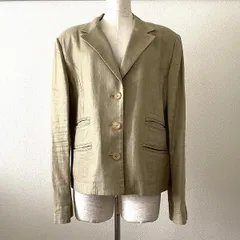 #snc マドモアゼルノンノン MademoiselleNONNON ジャケット 40 カーキ系 麻 ポケット レディース [945742]のサムネイル
