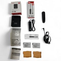 ◯ キヤノン Canon 純正バッテリー「LP-E8」2個＆純正充電器「LC-E8」 Canon RS-60E3 レリーズ ブラック リモコン 720-1673