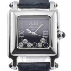 ショパール Chopard 27/8892-23 ハッピースポーツ 5P ダイヤモンド 2Pサファイア クォーツ レディース良品 L#131679