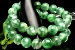 高発色◇フックサイト入り グリーンマイカ 12mm ブレスレット 1個売り パワーストーン 天然石 _BG5417-12