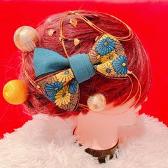 前撮り☆よさこい髪飾り☆成人式髪飾り☆だんじり祭り☆お祭り髪飾り☆袴ヘア☆卒業式髪飾り☆結婚式髪飾り☆リボン☆お揃い☆畳縁リボン☆
