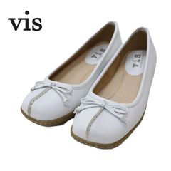 vis  ビス  フラットシューズ  22.5㎝  WHT