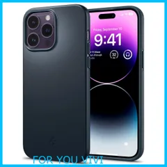 【新着商品】Spigen iPhone14ProMax ケース 2重構造 PC素材 さらさら 米軍MIL規格取得 超極薄 レンズ保護 超薄型 超軽量 指紋防止 擦り傷防止 マット仕上げ ワイヤレス充電対応 マット仕上げ シン・フィット ACS04768 (メタ