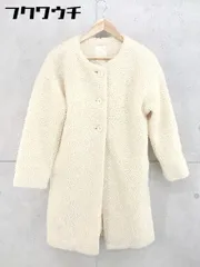 ■ earth music&ecology アース ミュージック＆エコロジー 長袖 ボア コート サイズM アイボリー レディース  【1103150009400】