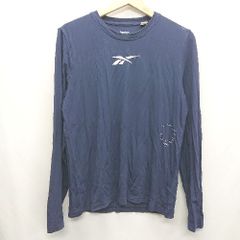 ◇ ⊂ Reebok リーボック 長袖 Tシャツ サイズ S ネイビー系 メンズ E 【1410100003273】