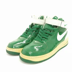 ナイキ NIKE エアフォース1 ミッド AIR FORCE 1 MID スニーカー シューズ エナメル 313643-311 緑 グリーン 27.5cm 靴