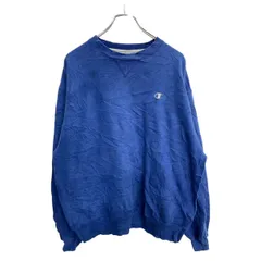 Champion ロゴスウェット トレーナー Lサイズ チャンピオン 刺繍 ブルー 古着卸 アメリカ仕入 t2410-3338