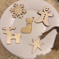 冬🎅クリスマス🎄木製オーナメント５点セット