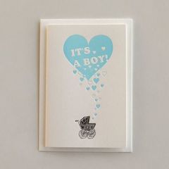 "IT'S A BOY !"男の子が産まれましたのグリーティングカード