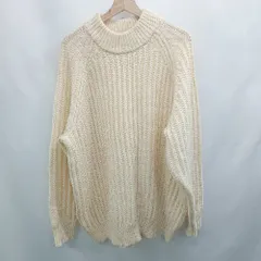 ■ ⊇ ユニクロ 351-443490 男女兼用 長袖 ローゲージモックネックセーター サイズXXL アイボリー系 メンズ レディース E  【1508060025579】