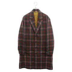 GUCCI (グッチ) THE PLAY of THE ABNORMAL Check Chester Coat ザ プレイオブ ザ アブノーマル タータンチェック チェスターコート レッド 60439のサムネイル