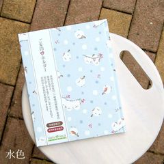 御朱印ホルダー/シマエナガと赤い実(水色)