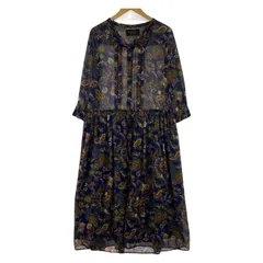 nano universe ナノユニバース ペイズリー柄ワンピース sizeF/ネイビー系