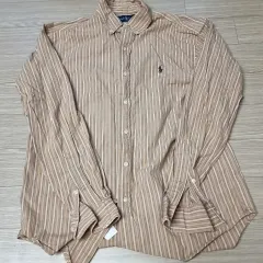 ポロ Ralph Lauren(ラルフローレン) ストライプ シャツ ブラウン ( 100 ー 105 ）