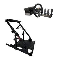 Moza Racing R5 ダイレクトドライブ ハンコン ペダル バンドル セット クラッチ付き+AP2 Racing Wheel Stand ホイールスタンド 補強フレーム付き