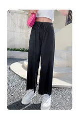 キッズ ワイドパンツ ロングパンツ プリーツパンツ キッズ ボトムス ガールズ ダンスパンツ イージーパンツ 女の子 子供服 ゆったり 冷感 ゴムウェスト tsic01