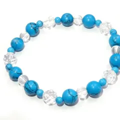 【AFP】 天然石 パワーストーン ブレスレット ターコイズカラー  1606-br013