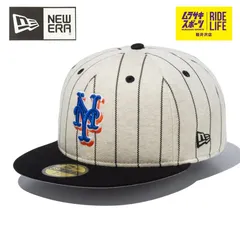 【ムラスポ公式】NEW ERA ニューエラ 59FIFTY MLB Oatmeal Heather ニューヨーク・メッツ オートミール ブラックバイザー 14109894 メンズ レディース