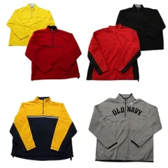古着卸 まとめ売り ブランドMIX フリース 6枚セット (メンズ 2XL ) ノーティカ GAP オールドネイビー アーチロゴ 中古 古着 NC2649