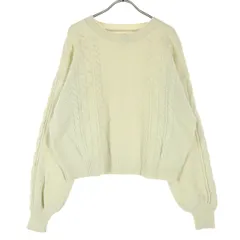 GAP ギャップ 長袖 ラウンドネック ニット M アイボリー レディース 古着