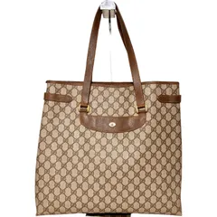 GUCCI グッチ　オールドグッチ　トートバッグ　GG柄　レザー　PVC