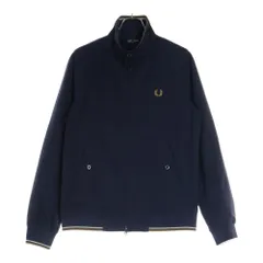 FRED PERRY (フレッドペリー) ナイロン ストレッチ スタンドカラー ジップアップ スイングトップ ジャケット ネイビーのサムネイル