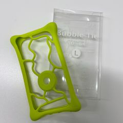 【ＧＷセール】L0022 【新品】Bone collection Smartphone case スマートフォンケース  5.0-6.4インチ BubbleTie Lサイズ 黄緑　イエローグリーン