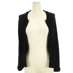 シャネル CHANEL 07A ココマーク レーヨン カーディガン フランス製 ブラック 38