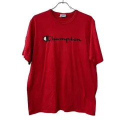Champion 半袖 プリント Tシャツ XL レッド チャンピオン フロント プリント クルーネック 古着卸 アメリカ仕入 a707-5778