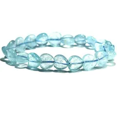  〔K1940-10m〕ハート ブルートパーズ ブレスレット Topaz 黄玉 約10x4mm