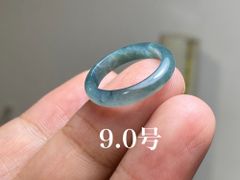 L11-137 氷種 ピンキーリング 9.0号 天然グアテマラ産 A貨 本翡翠 くりぬき リング